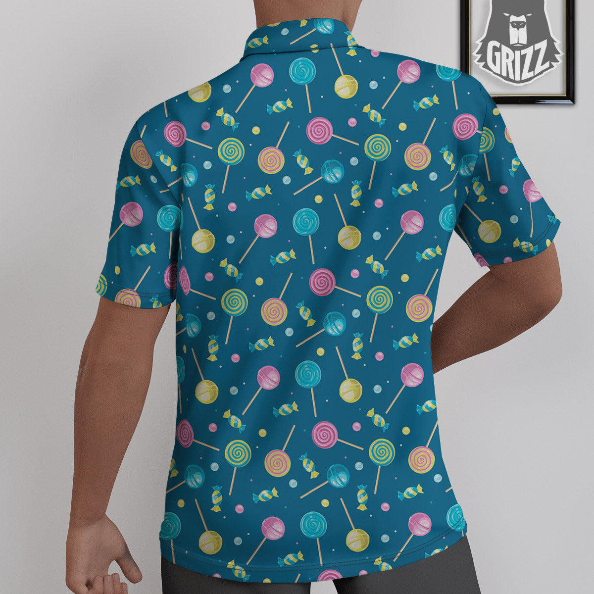 Candy Cute Print Pattern Untucked Shirts-grizzshop