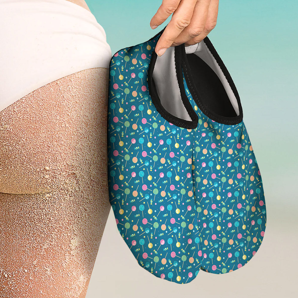 Candy Cute Print Pattern Water Shoes-grizzshop