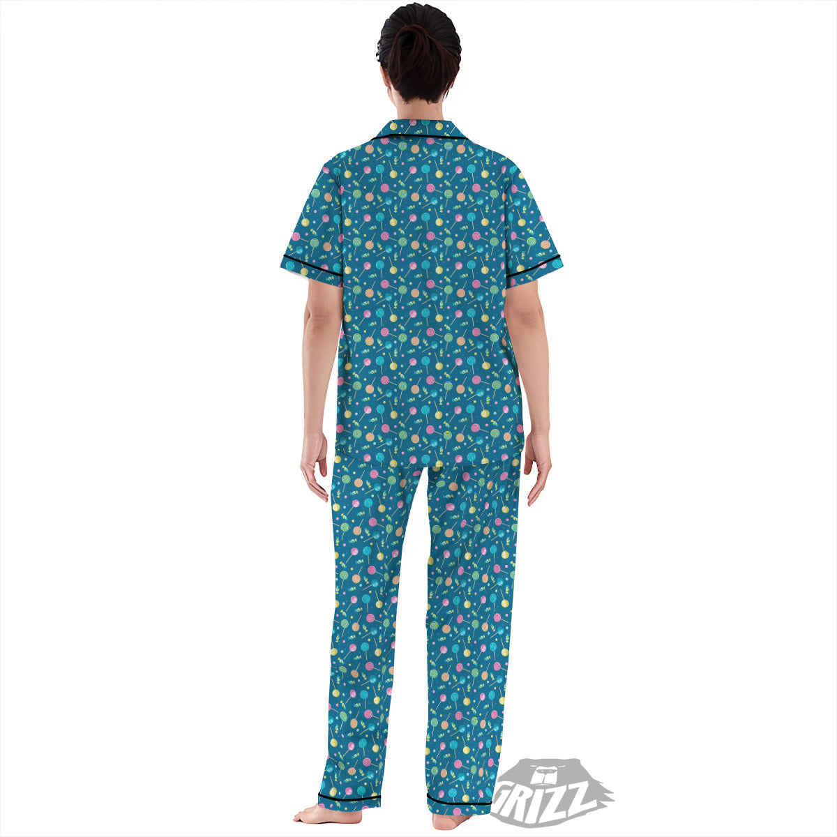Candy Cute Print Pattern Women's Pajamas Set-grizzshop