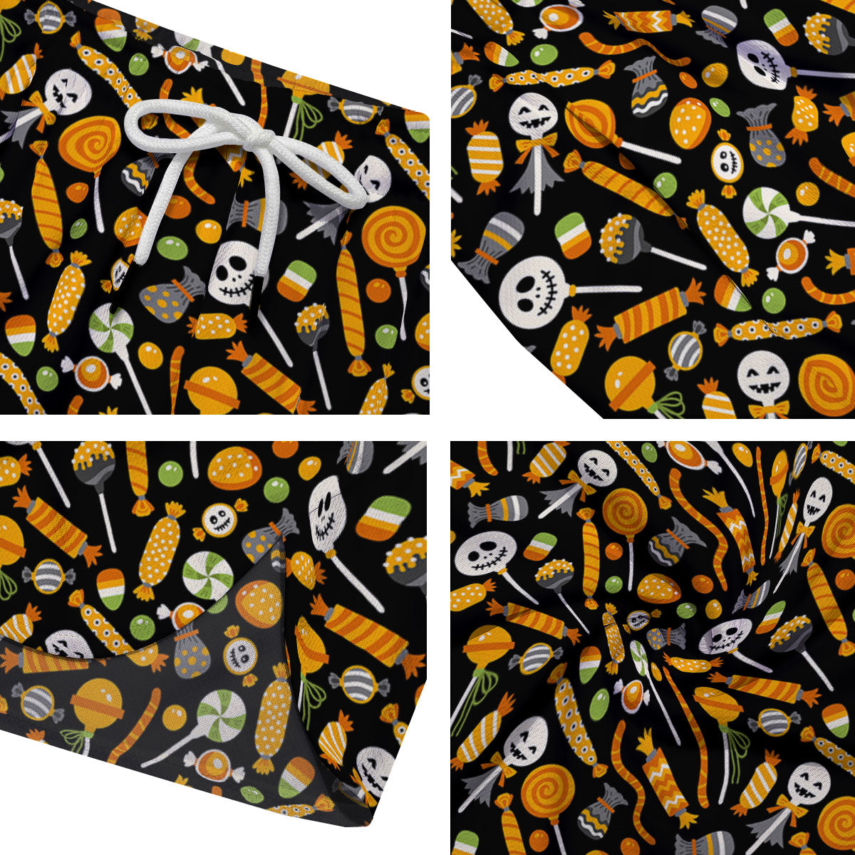 Candy Halloween Print Pattern Men's Running Shorts-grizzshop