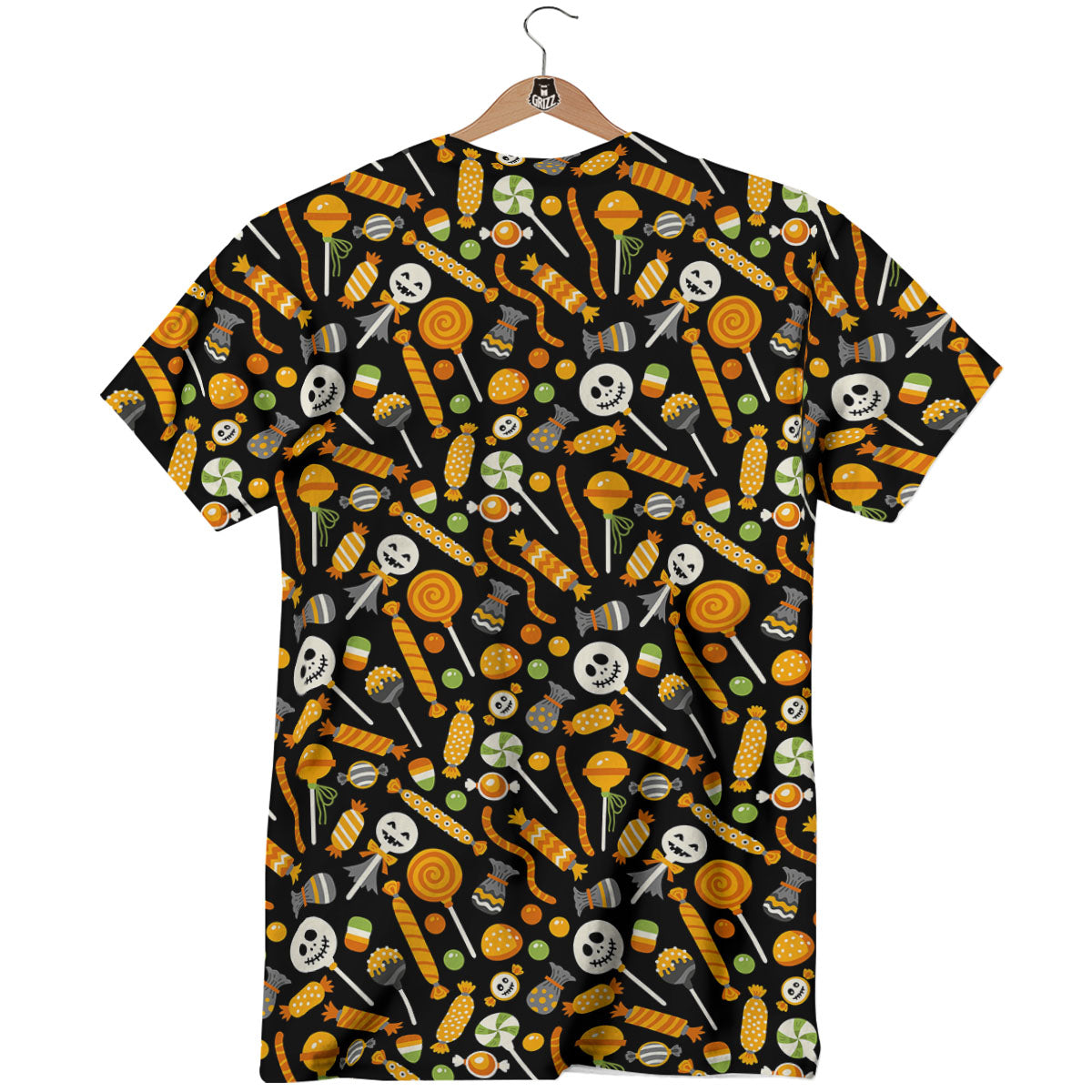 Candy Halloween Print Pattern T-Shirt-grizzshop