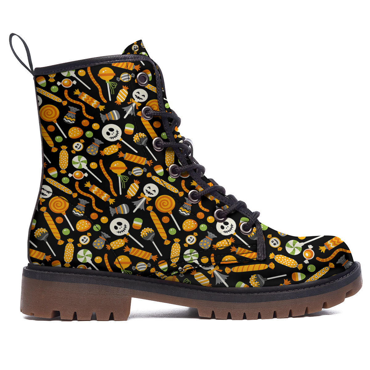 Candy Halloween Print Pattern Work Boots-grizzshop