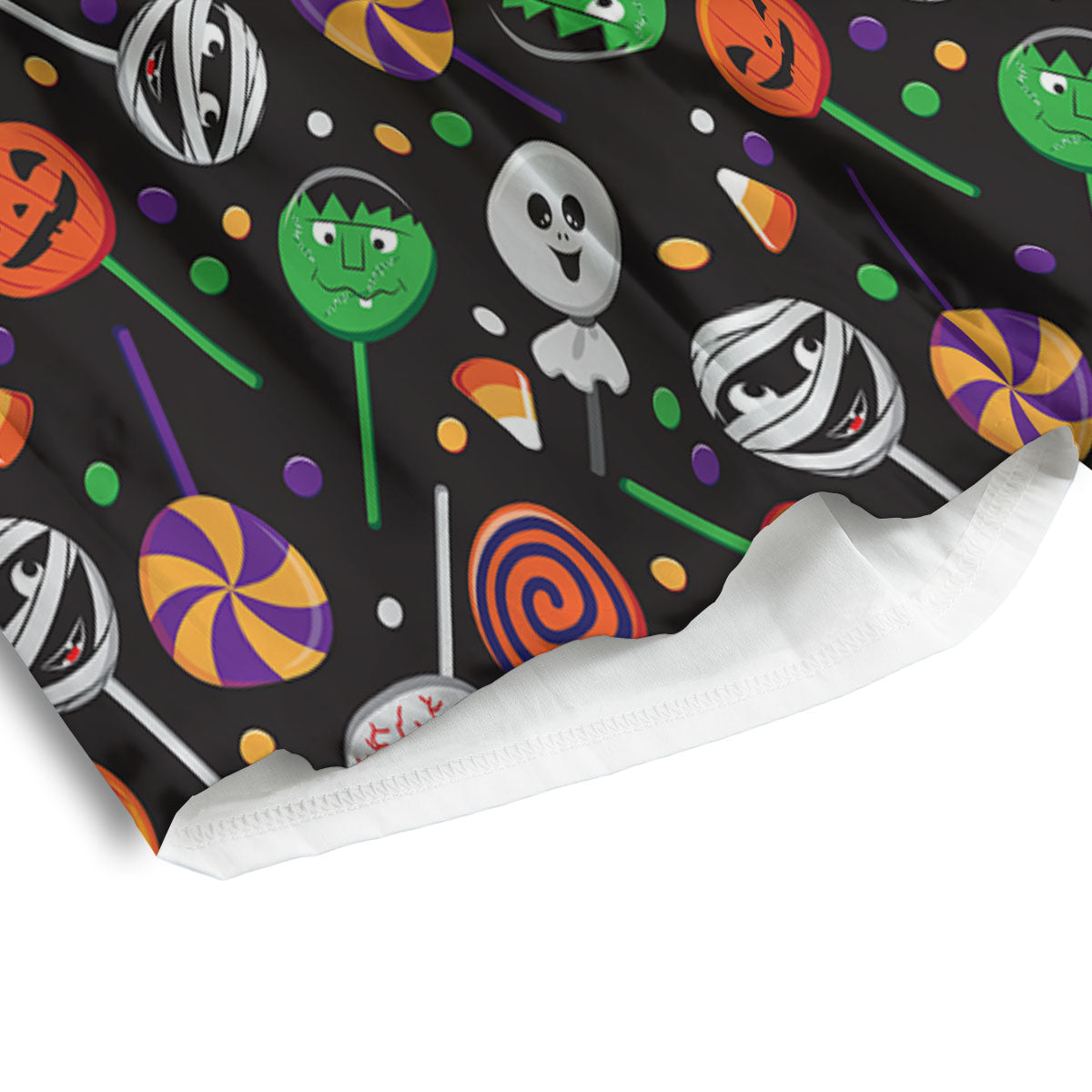 Candy Monsters Halloween Print Pattern Men's Athletic Shorts