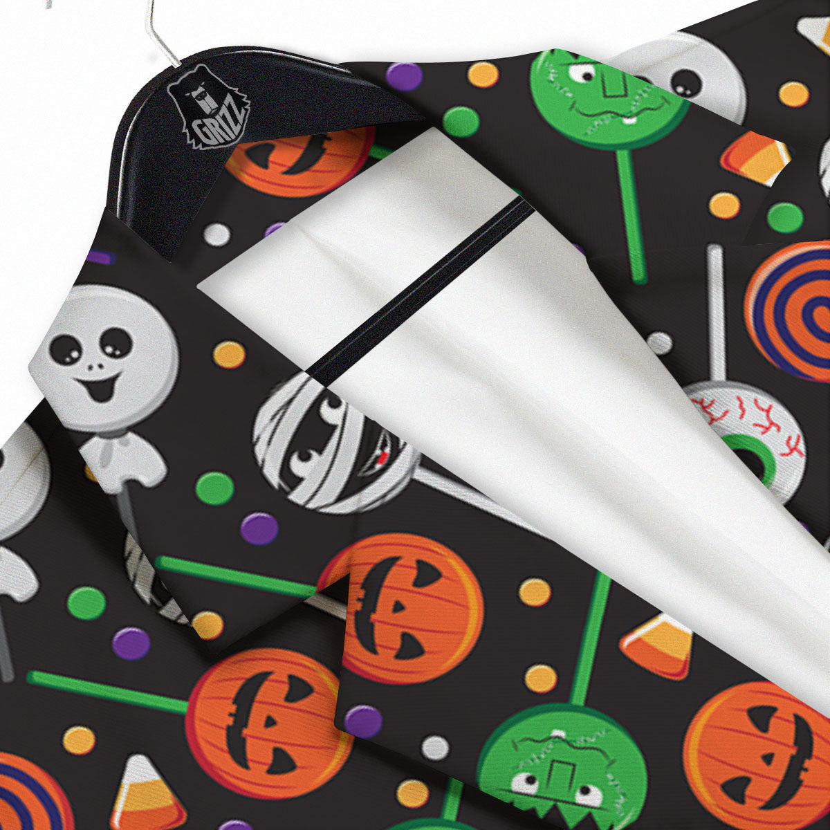 Candy Monsters Halloween Print Pattern Men's Sport Coat-grizzshop