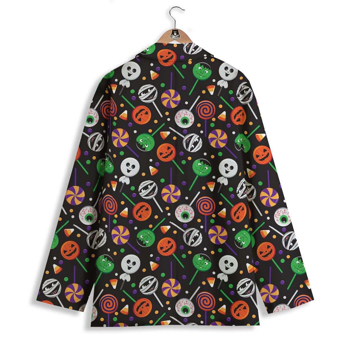 Candy Monsters Halloween Print Pattern Women's Blazer-grizzshop