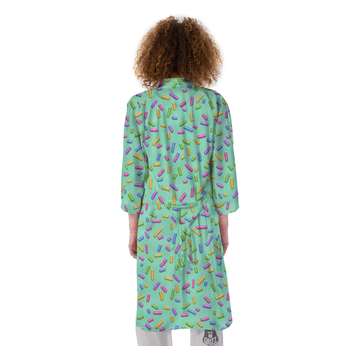 Candy Sprinkles Green Sweet Print Pattern Kimono-grizzshop