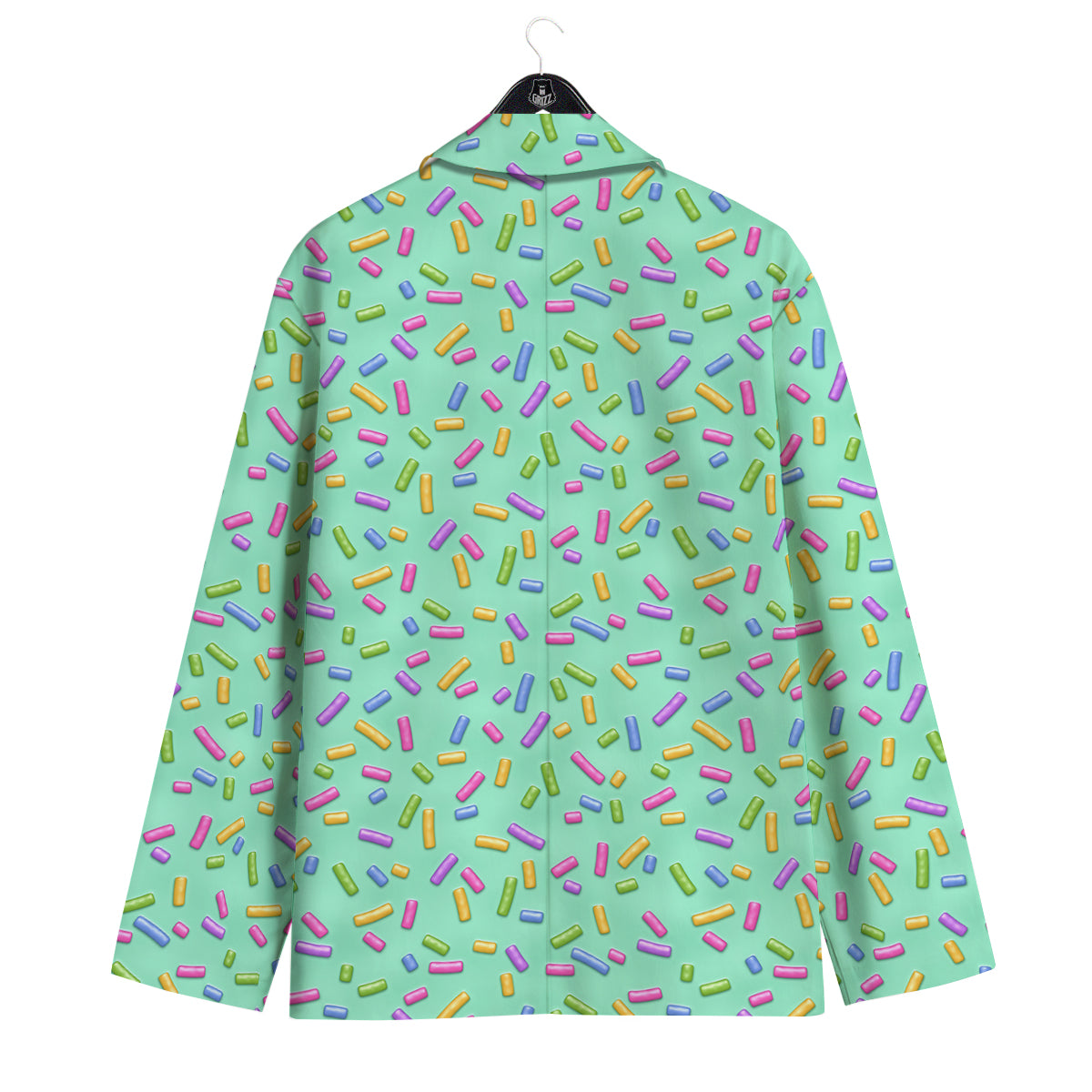 Candy Sprinkles Green Sweet Print Pattern Men's Sport Coat-grizzshop