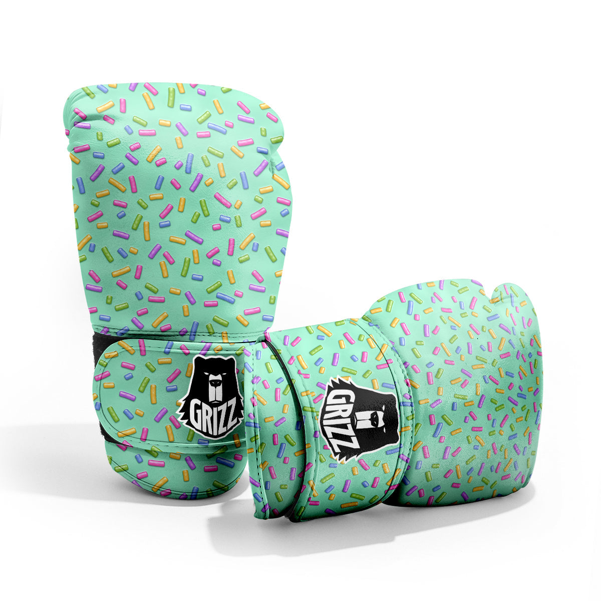 Candy Sprinkles Green Sweet Print Pattern Pro Boxing Glove