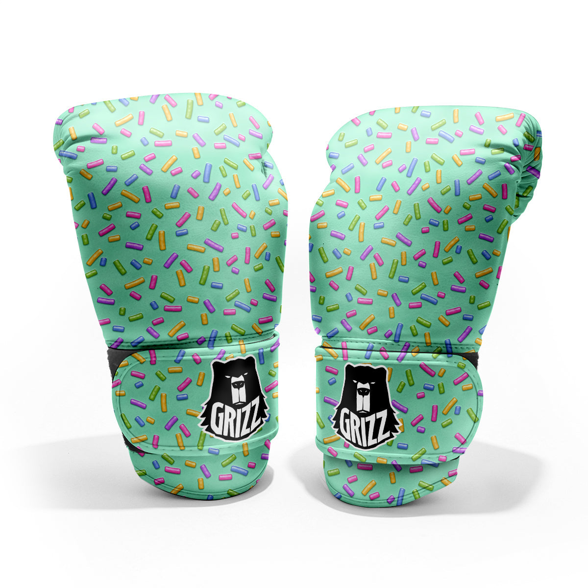Candy Sprinkles Green Sweet Print Pattern Pro Boxing Glove
