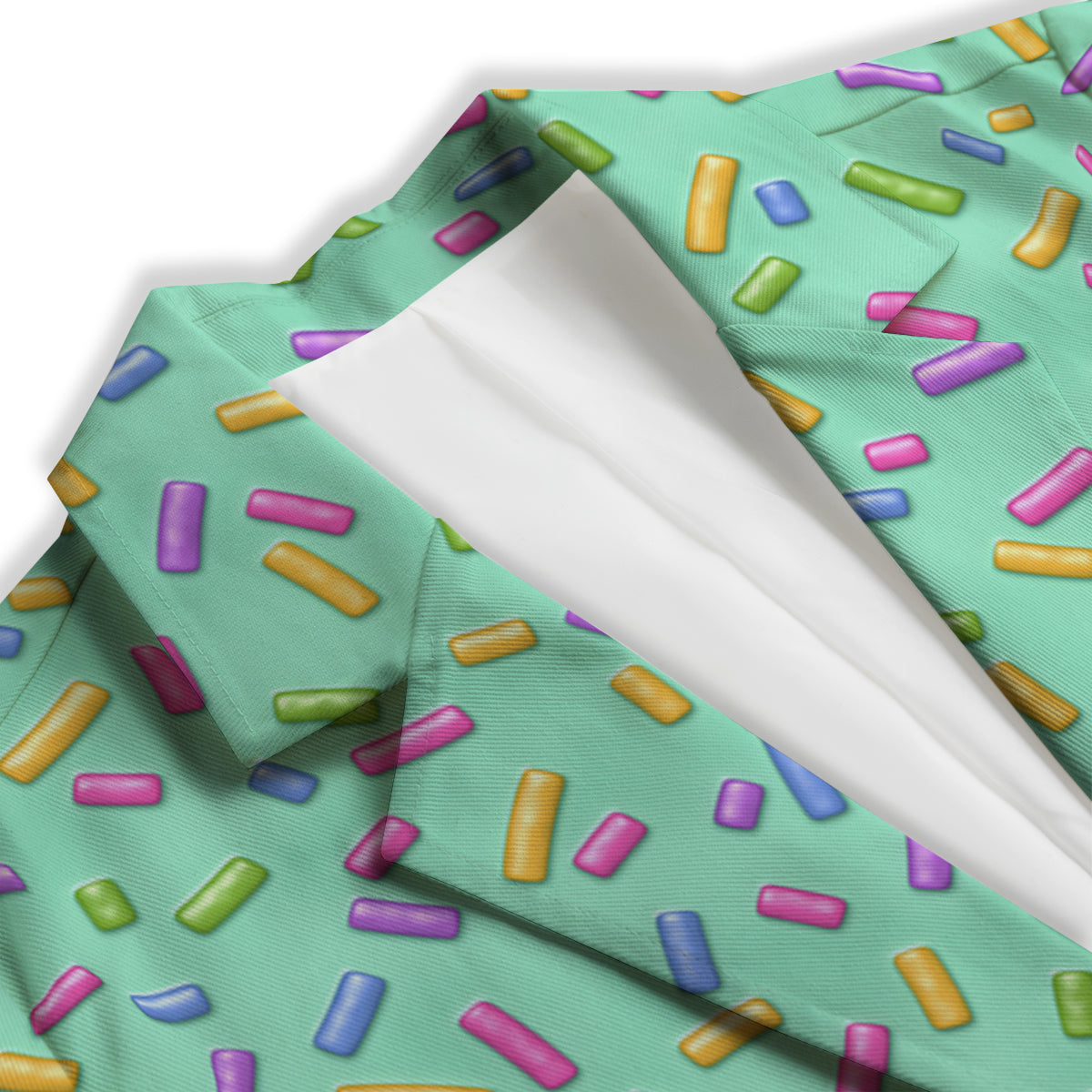 Candy Sprinkles Green Sweet Print Pattern Women's Blazer-grizzshop