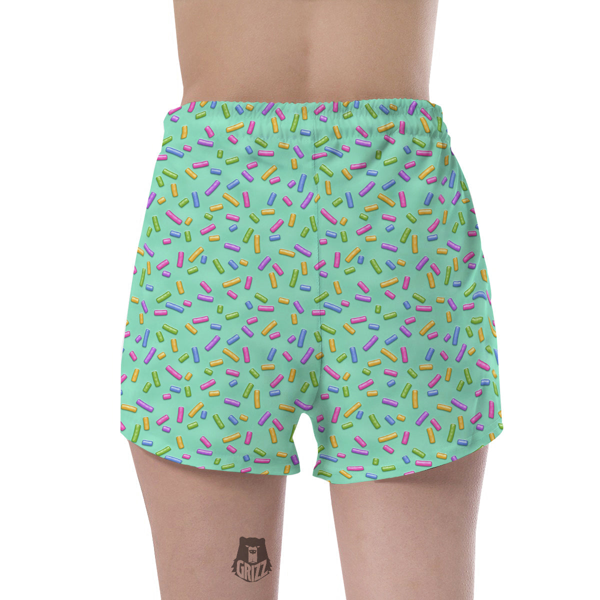 Candy Sprinkles Green Sweet Print Pattern Women's Shorts-grizzshop