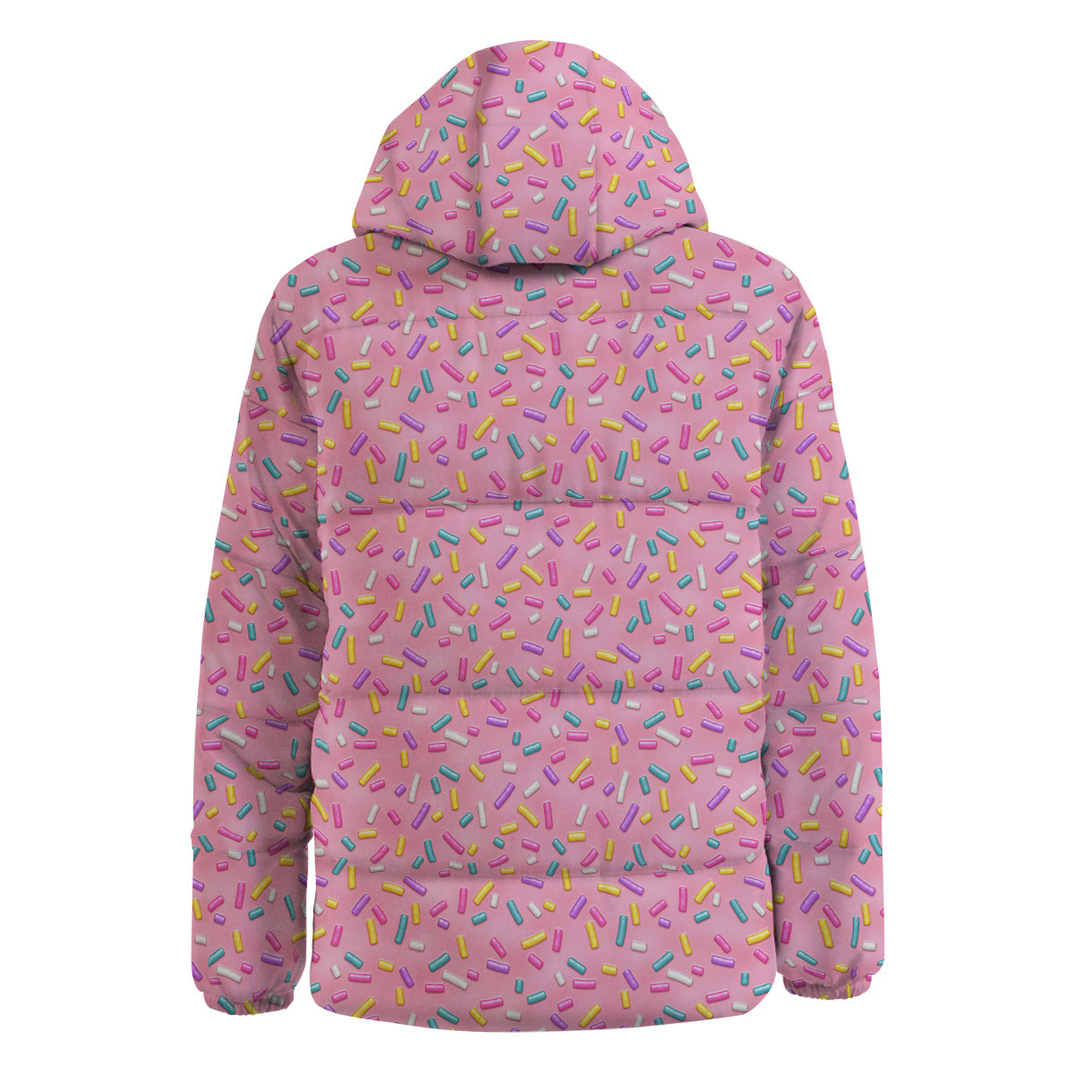 Candy Sprinkles Sweet Pink Print Pattern Down Jacket-grizzshop