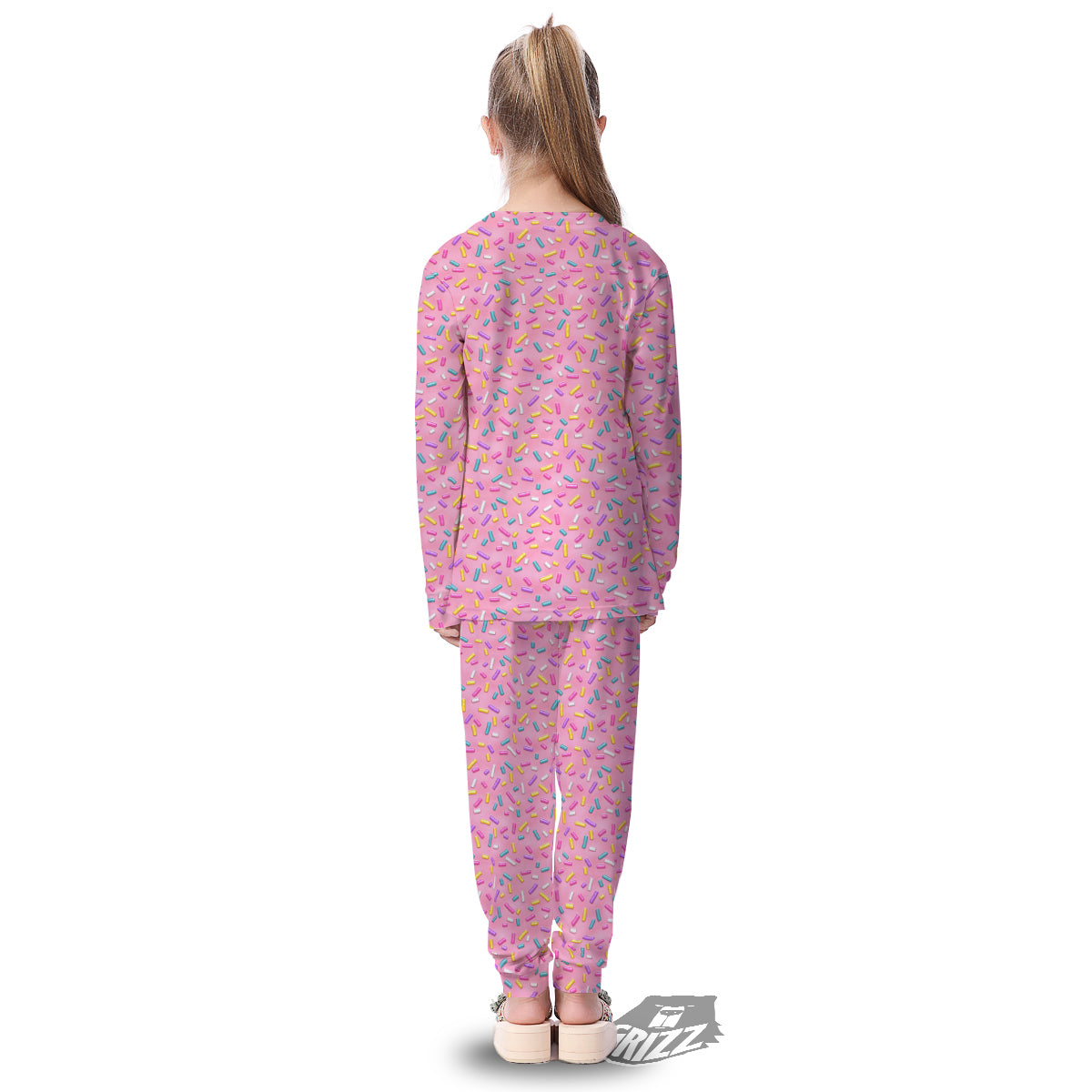 Candy Sprinkles Sweet Pink Print Pattern Kid's Pajamas-grizzshop
