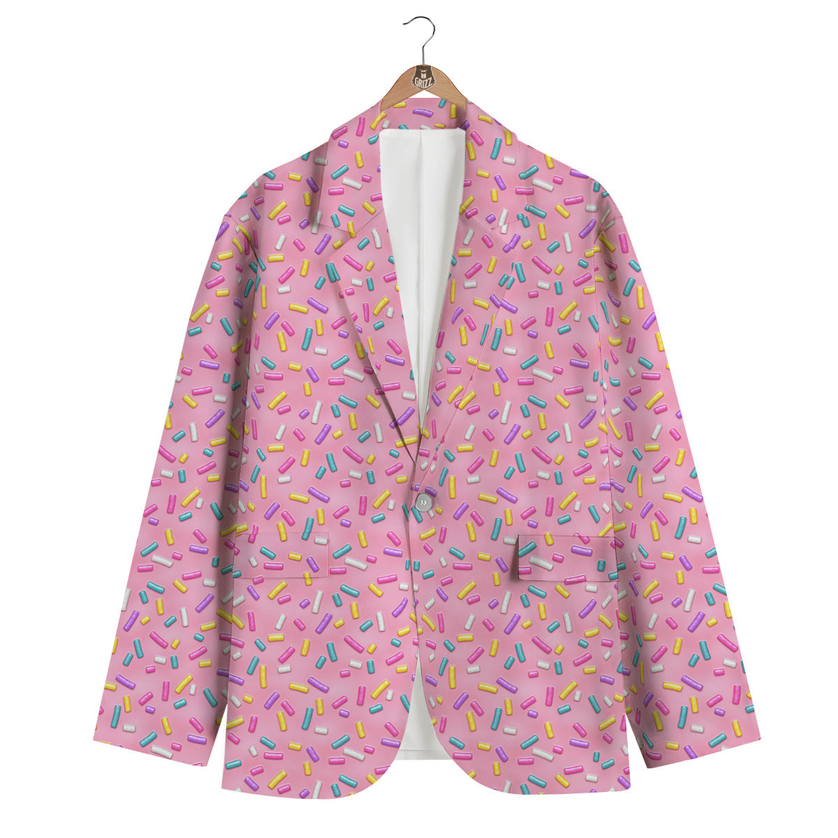 Candy Sprinkles Sweet Pink Print Pattern Men's Blazer-grizzshop