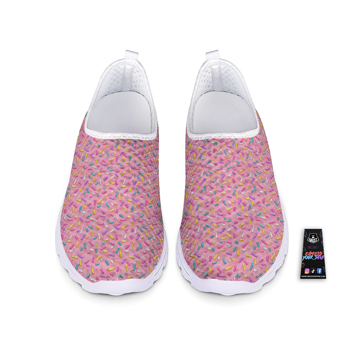 Candy Sprinkles Sweet Pink Print Pattern Nurse Shoes-grizzshop