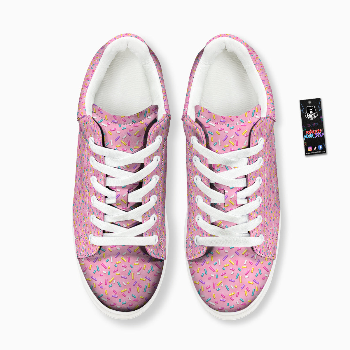 Candy Sprinkles Sweet Pink Print Pattern Platform Shoes-grizzshop