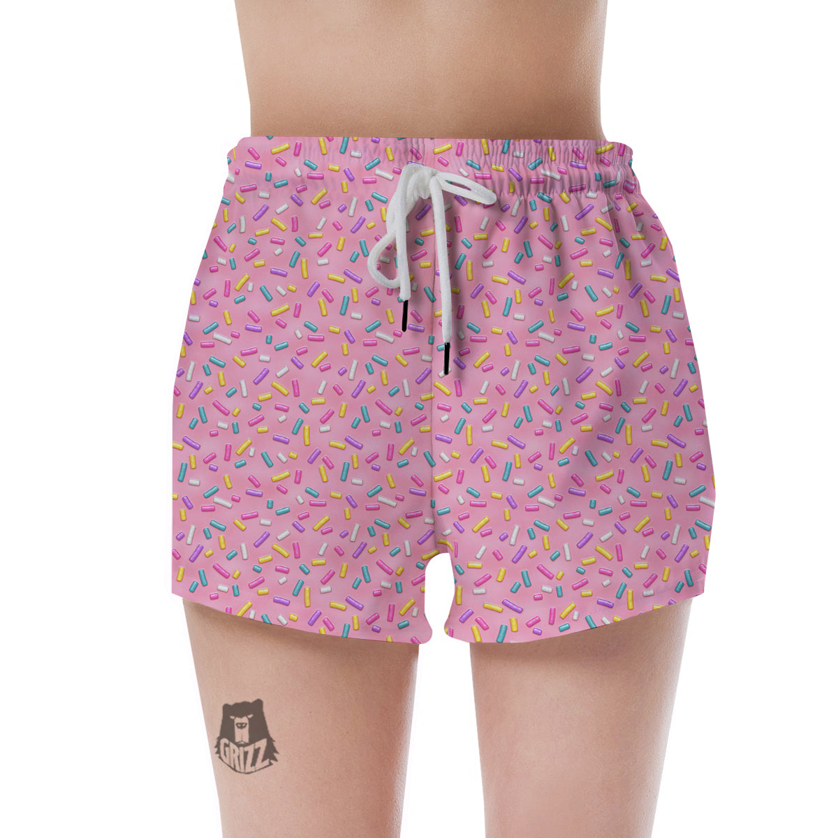 Candy Sprinkles Sweet Pink Print Pattern Women's Shorts-grizzshop
