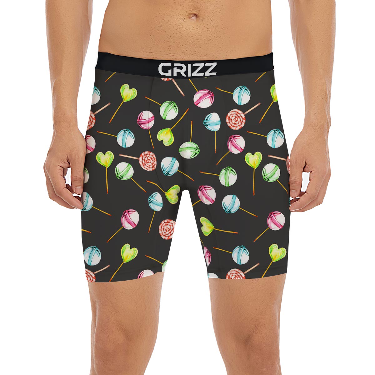 Candy Sweet Print Pattern Boxer Briefs-grizzshop