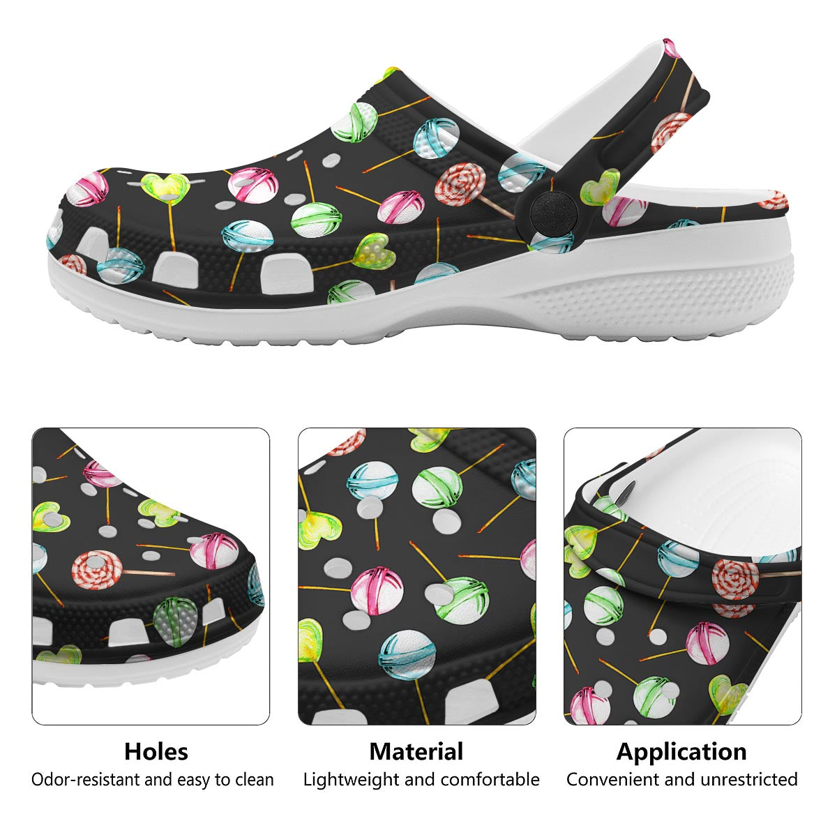 Candy Sweet Print Pattern Clog-grizzshop