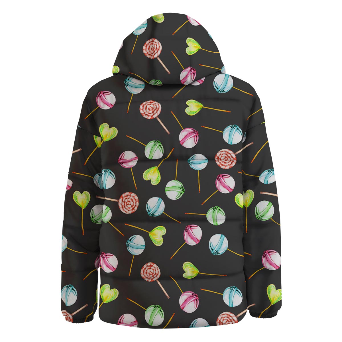 Candy Sweet Print Pattern Down Jacket-grizzshop