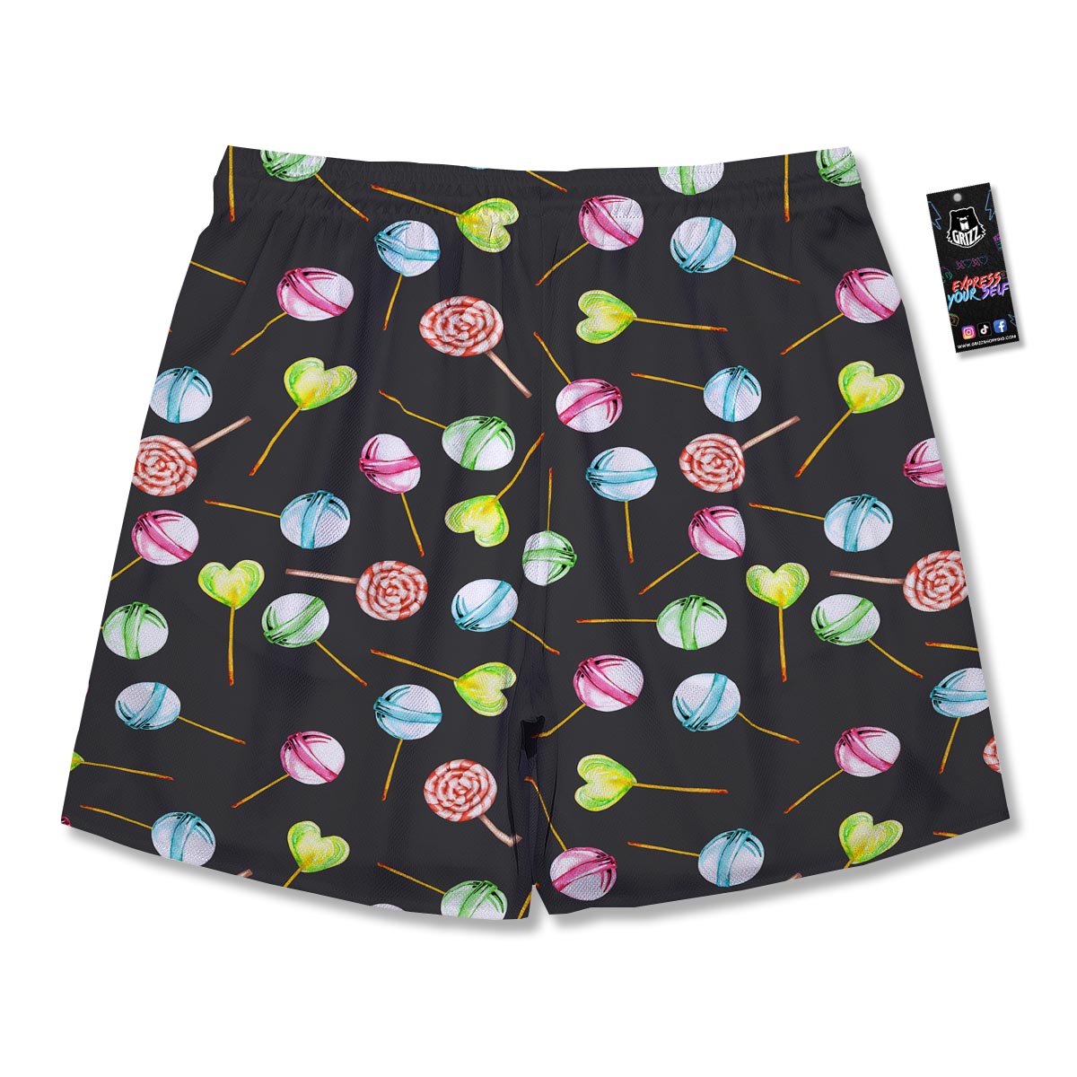 Candy Sweet Print Pattern Men's Running Shorts-grizzshop