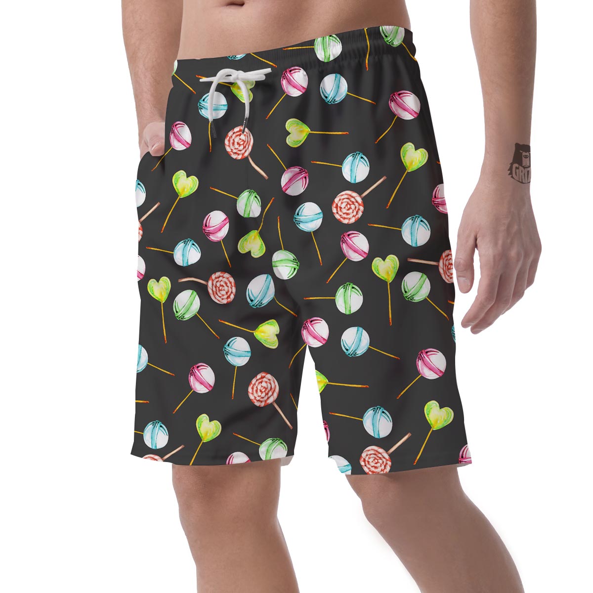 Candy Sweet Print Pattern Men's Shorts-grizzshop