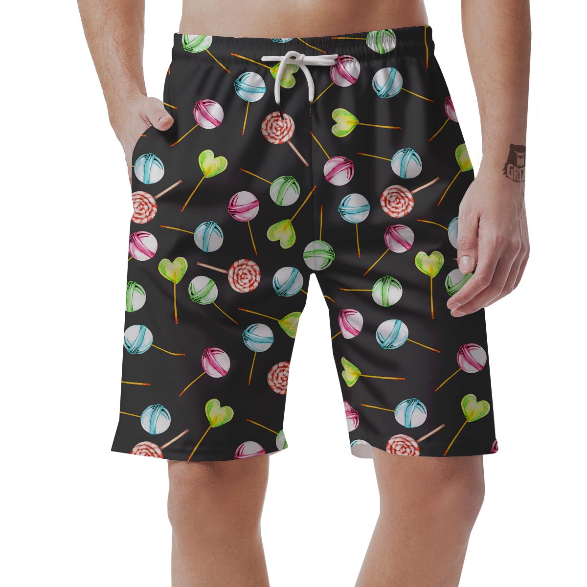 Candy Sweet Print Pattern Men's Shorts-grizzshop