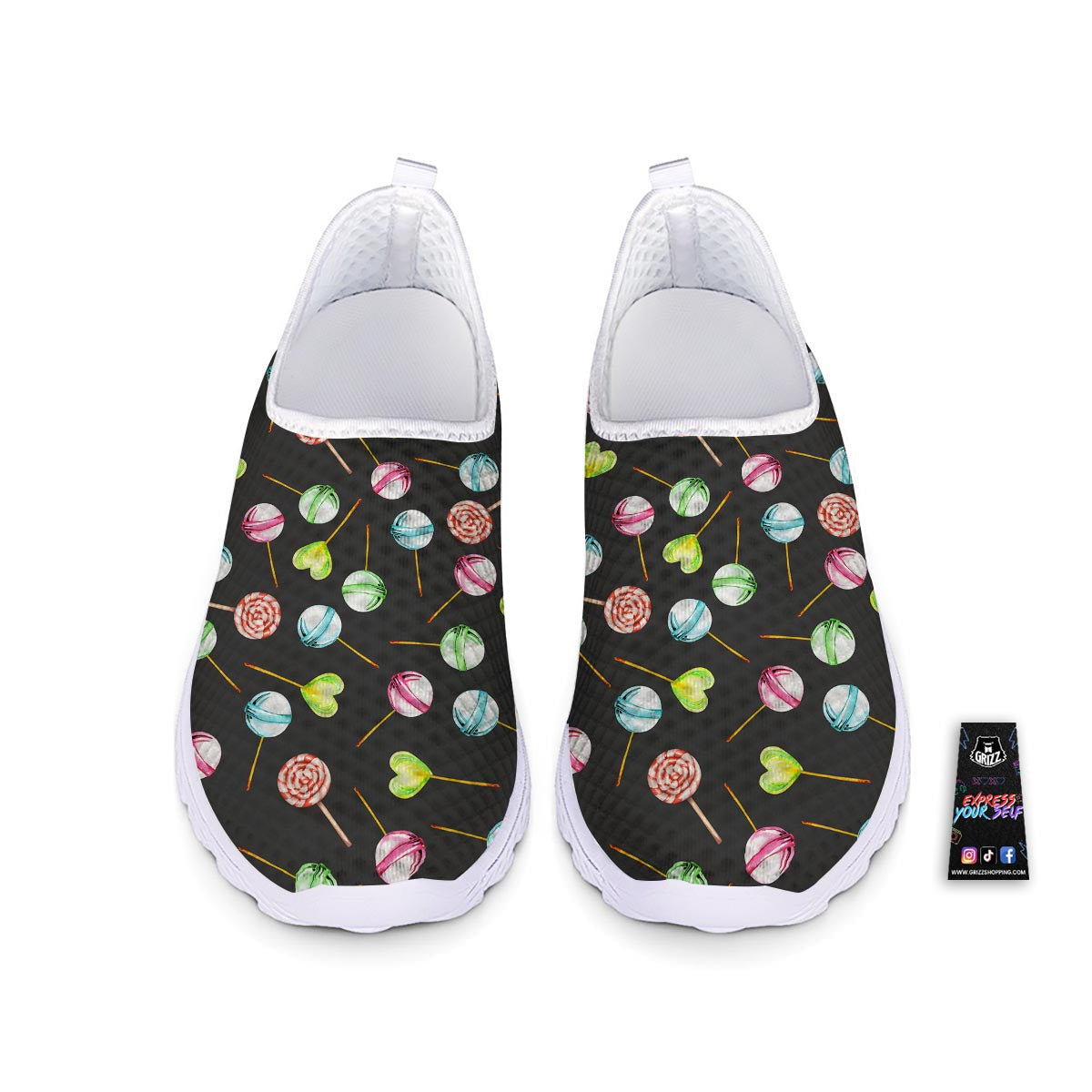 Candy Sweet Print Pattern Nurse Shoes-grizzshop