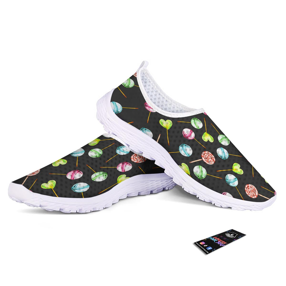 Candy Sweet Print Pattern Nurse Shoes-grizzshop