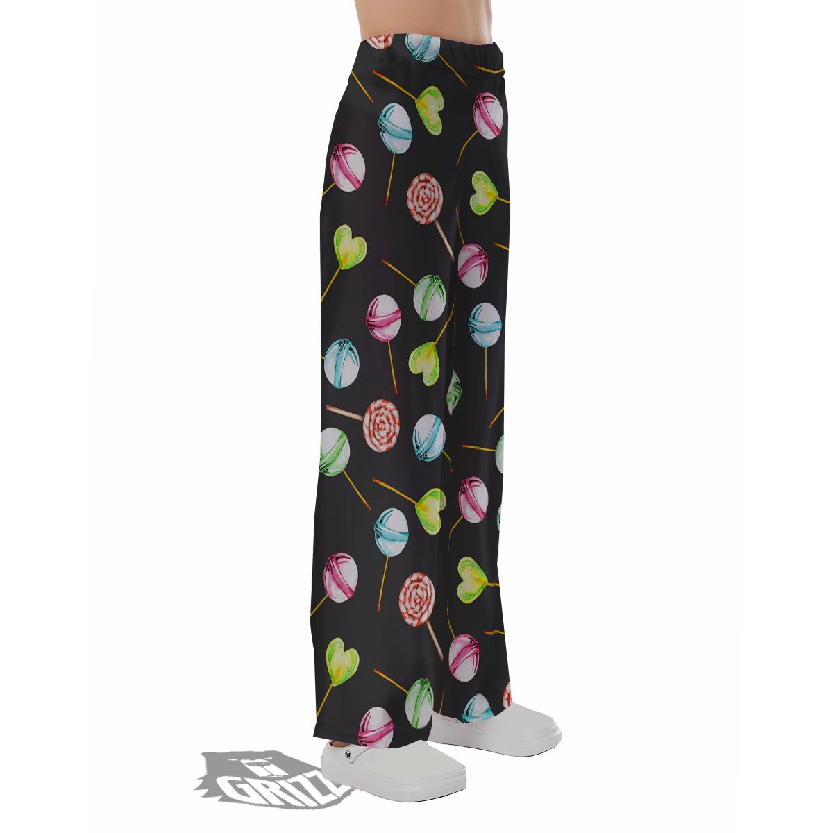Candy Sweet Print Pattern Pajama Pants-grizzshop