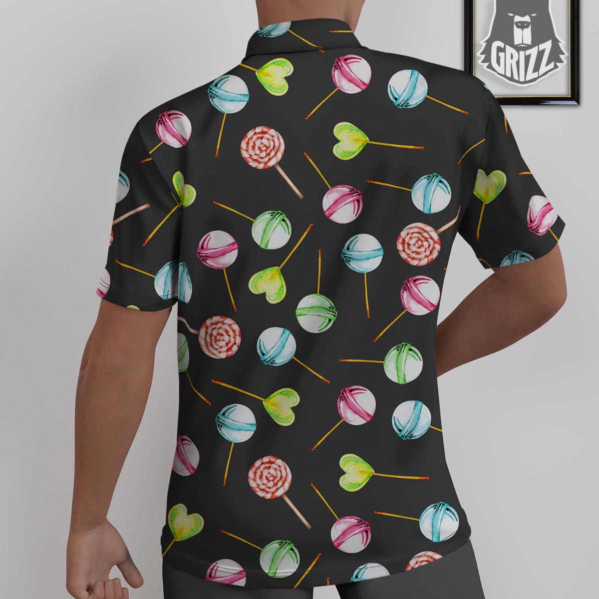 Candy Sweet Print Pattern Untucked Shirts-grizzshop