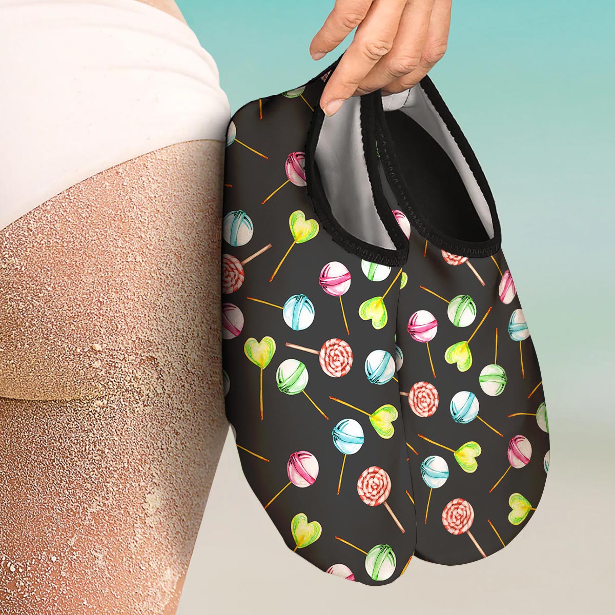 Candy Sweet Print Pattern Water Shoes-grizzshop
