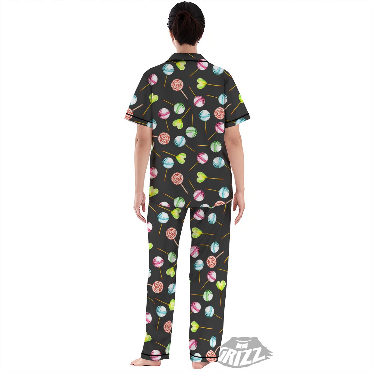 Candy Sweet Print Pattern Women's Pajamas Set-grizzshop