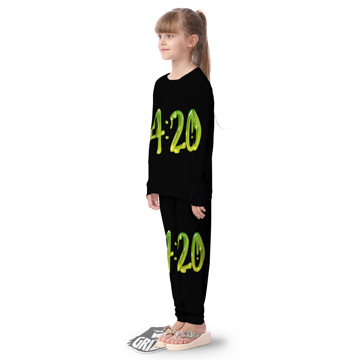 Cannabis Day 420 Print Kid's Pajamas-grizzshop