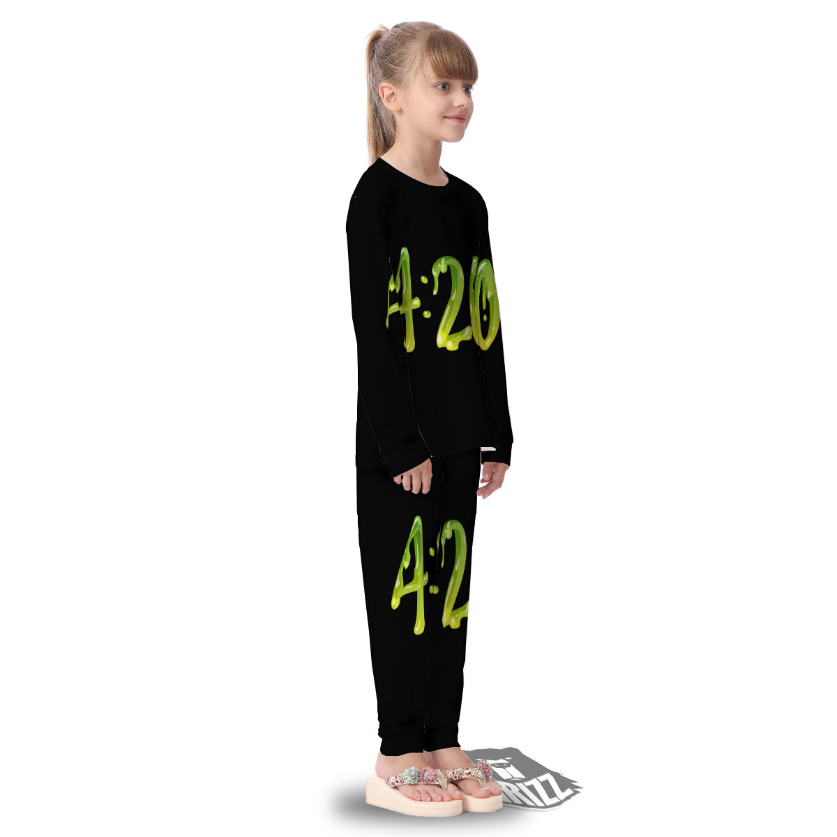 Cannabis Day 420 Print Kid's Pajamas-grizzshop