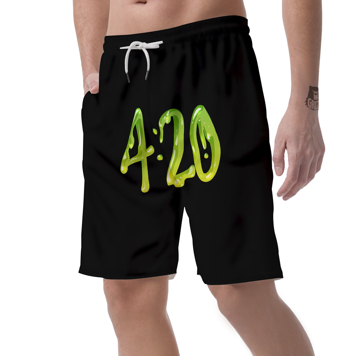 Cannabis Day 420 Print Men's Shorts-grizzshop