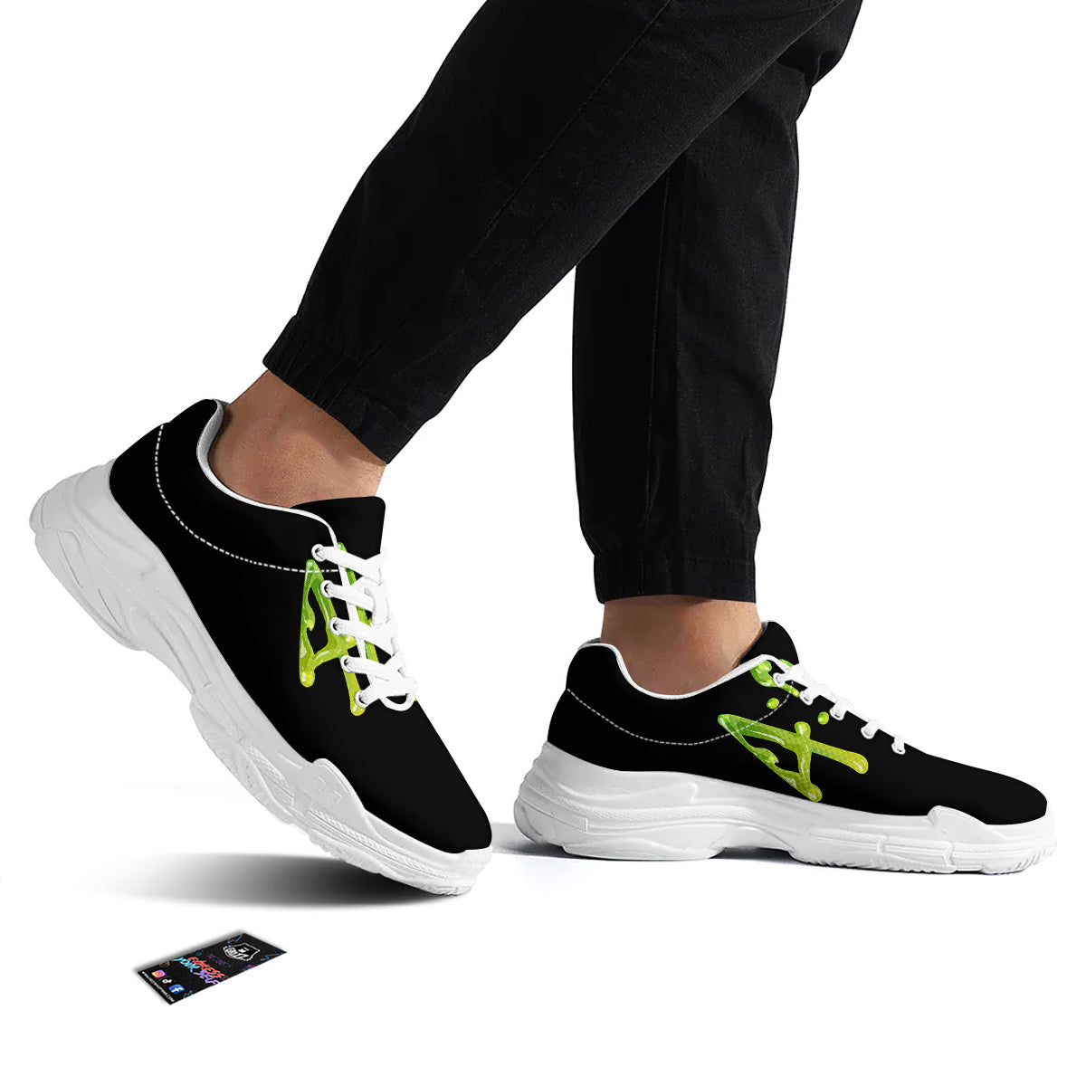 Cannabis Day 420 Print White Chunky Shoes-grizzshop
