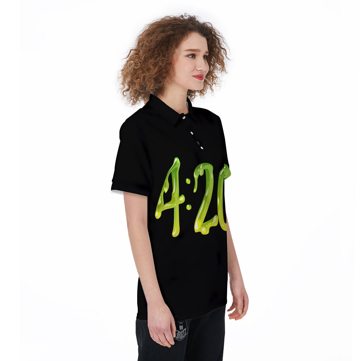 Cannabis Day 420 Print Women's Golf Shirts-grizzshop