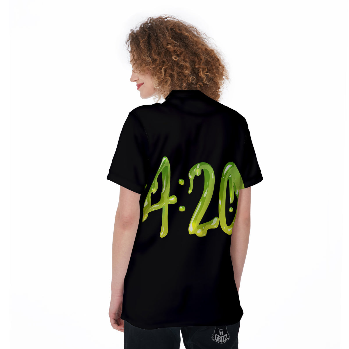Cannabis Day 420 Print Women's Golf Shirts-grizzshop