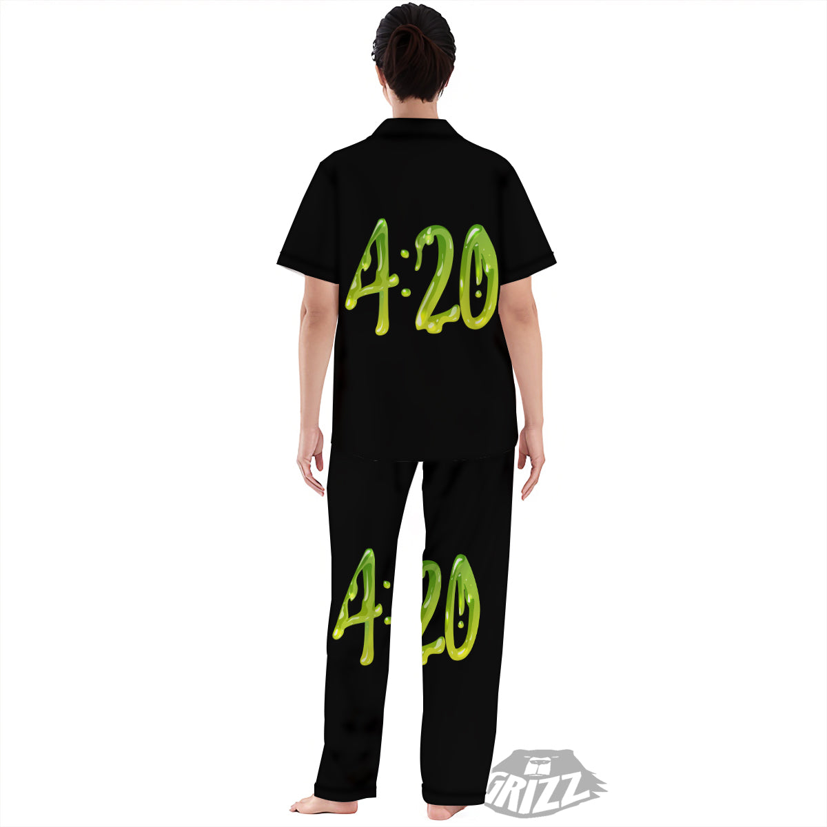 Cannabis Day 420 Print Women's Pajamas Set-grizzshop