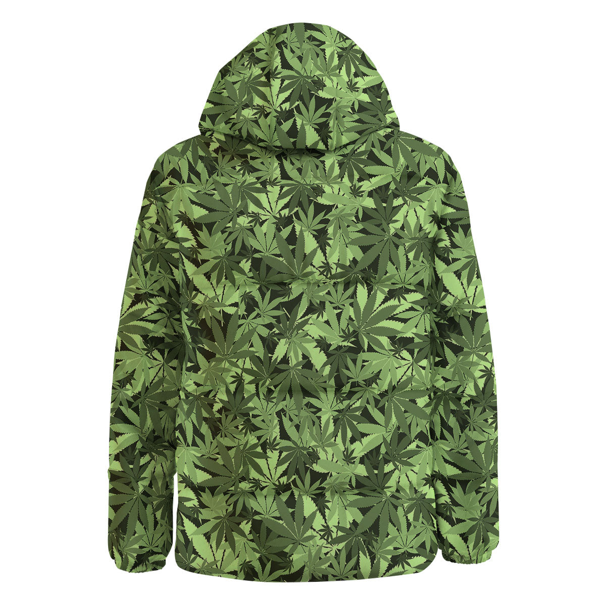 Cannabis Leaf Green Print Pattern Down Jacket-grizzshop
