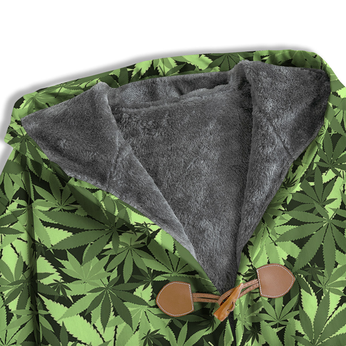 Cannabis Leaf Green Print Pattern Men's Windbreaker Jacket-grizzshop