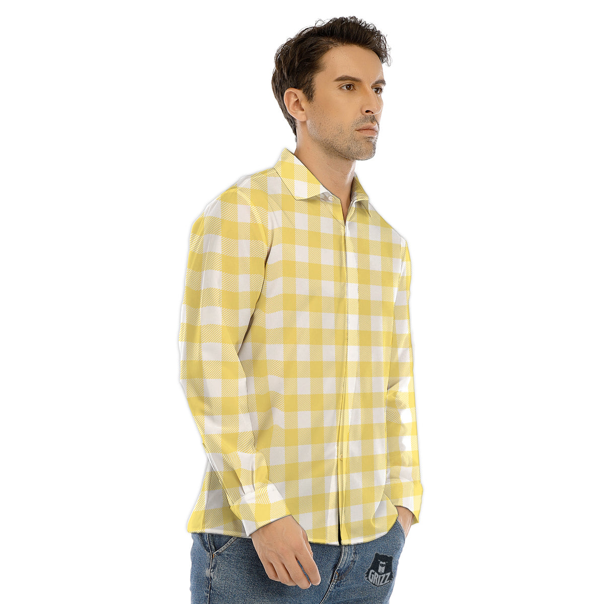 Cannabis Leaf Psychedelic Print Men's Dress Shirts-grizzshop