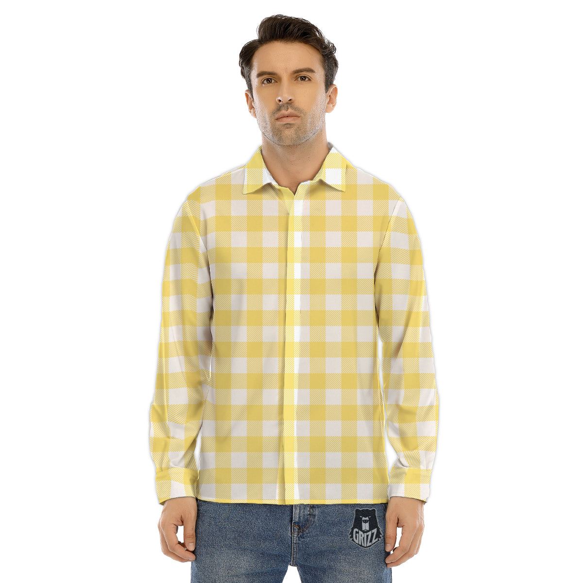 Cannabis Leaf Psychedelic Print Men's Dress Shirts-grizzshop