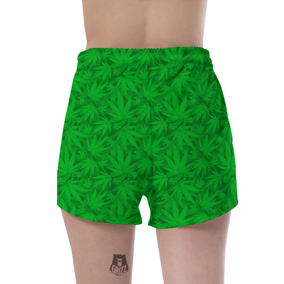 Cannabis Leaves Print Pattern Women's Shorts-grizzshop