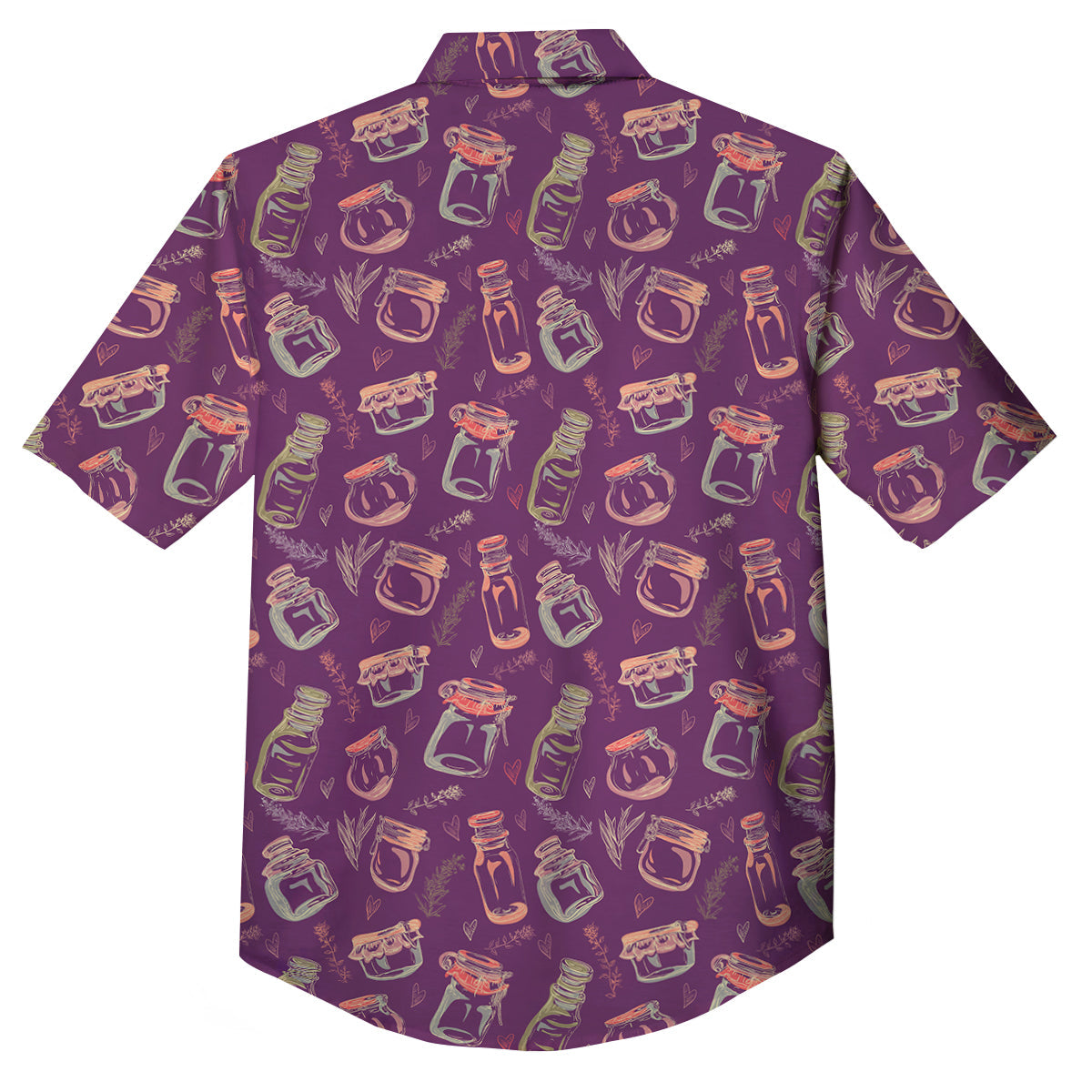 Canning Doodle Print Pattern Button Up Shirt-grizzshop