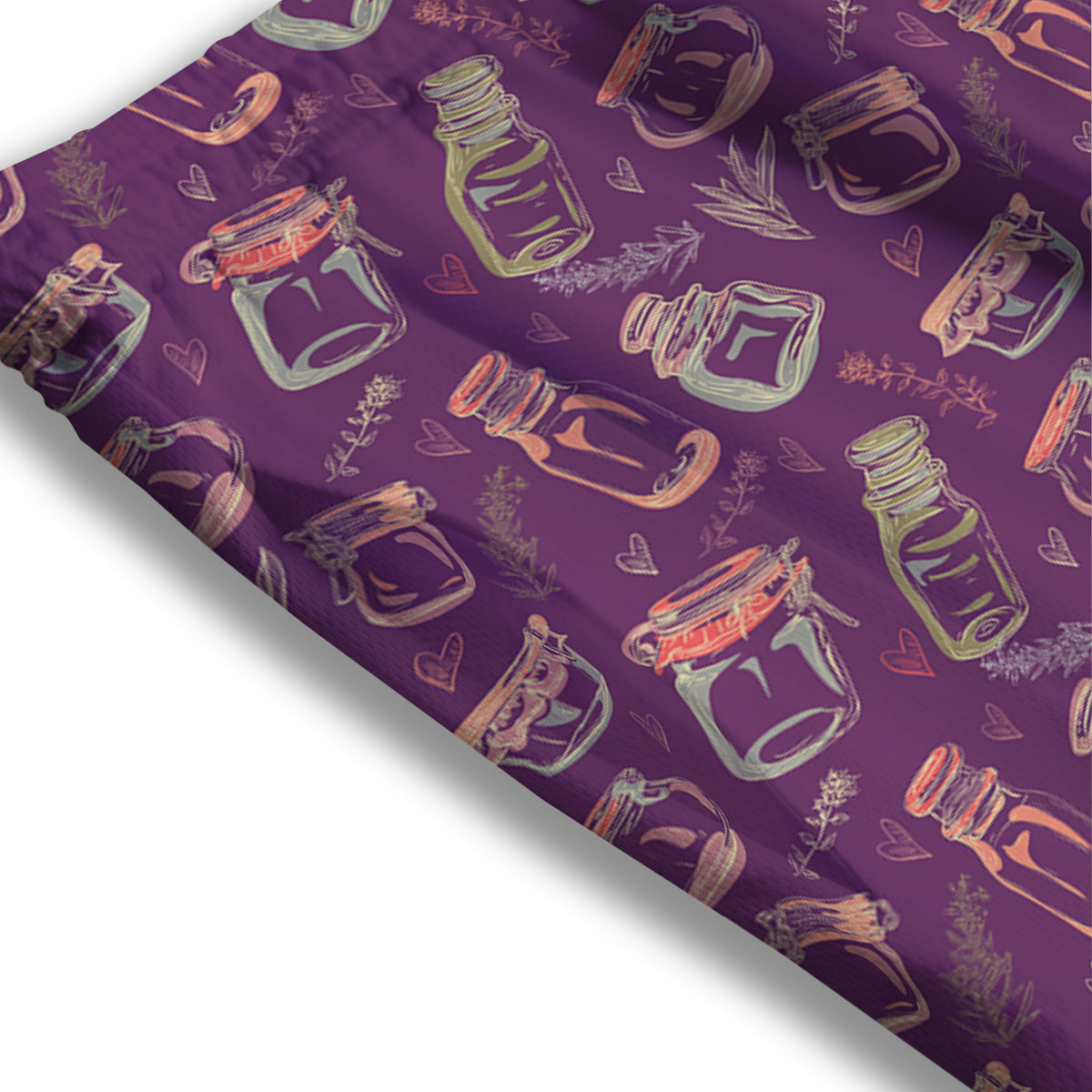 Canning Doodle Print Pattern Mesh Shorts-grizzshop