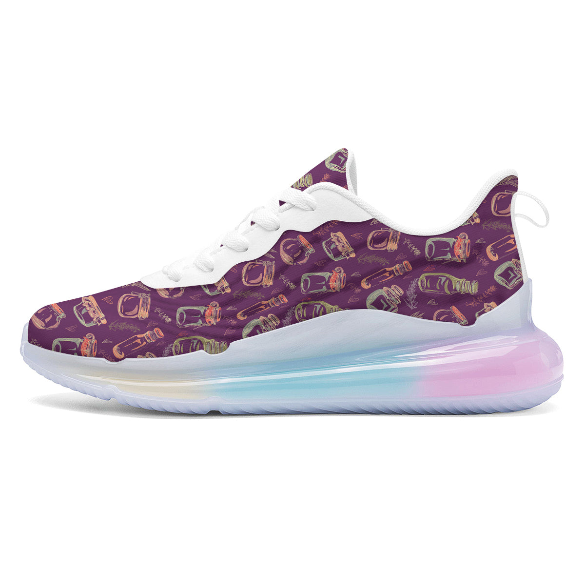 Canning Doodle Print Pattern Running Sneakers-grizzshop