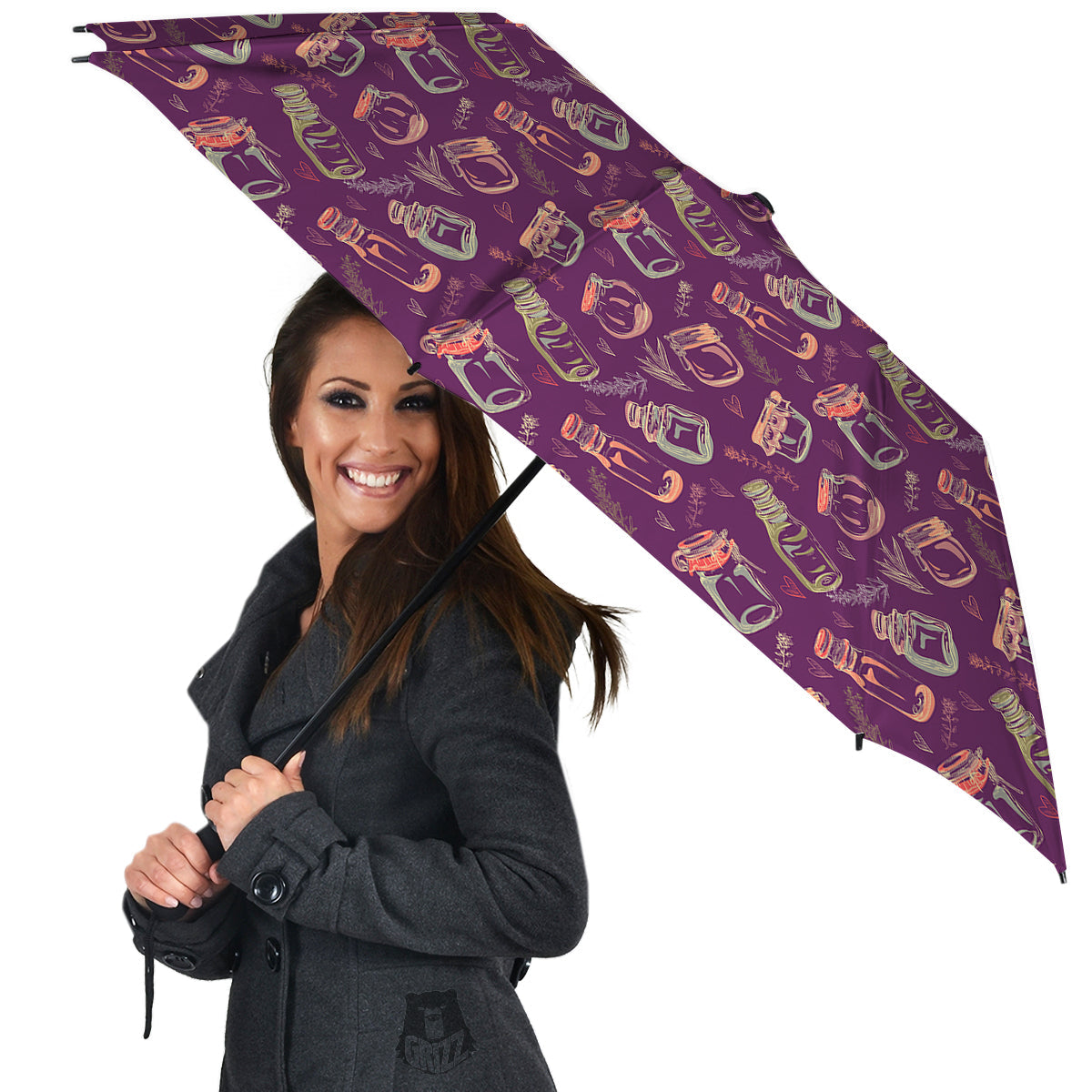 Canning Doodle Print Pattern Umbrella-grizzshop