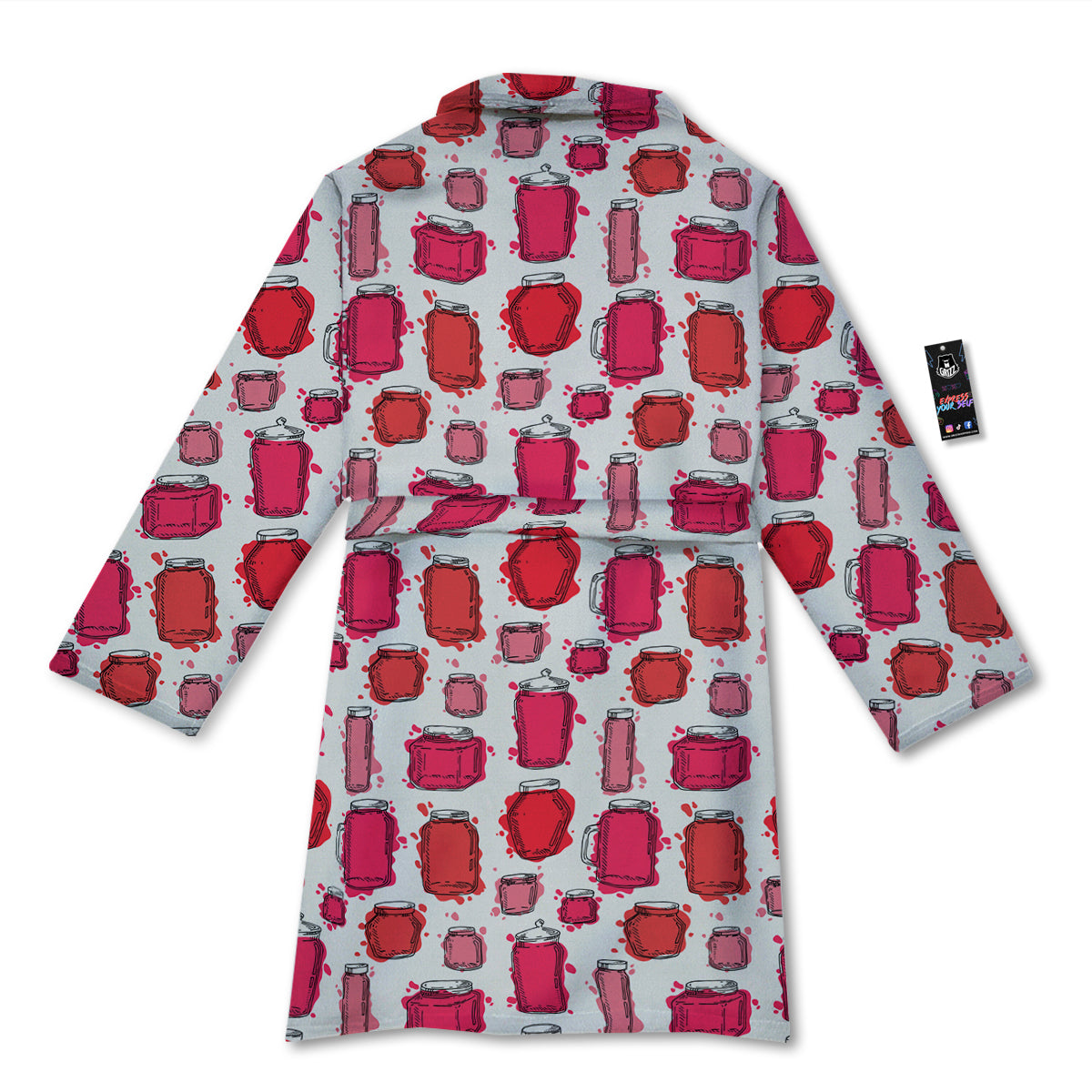 Canning Watercolor Print Pattern Bathrobe-grizzshop